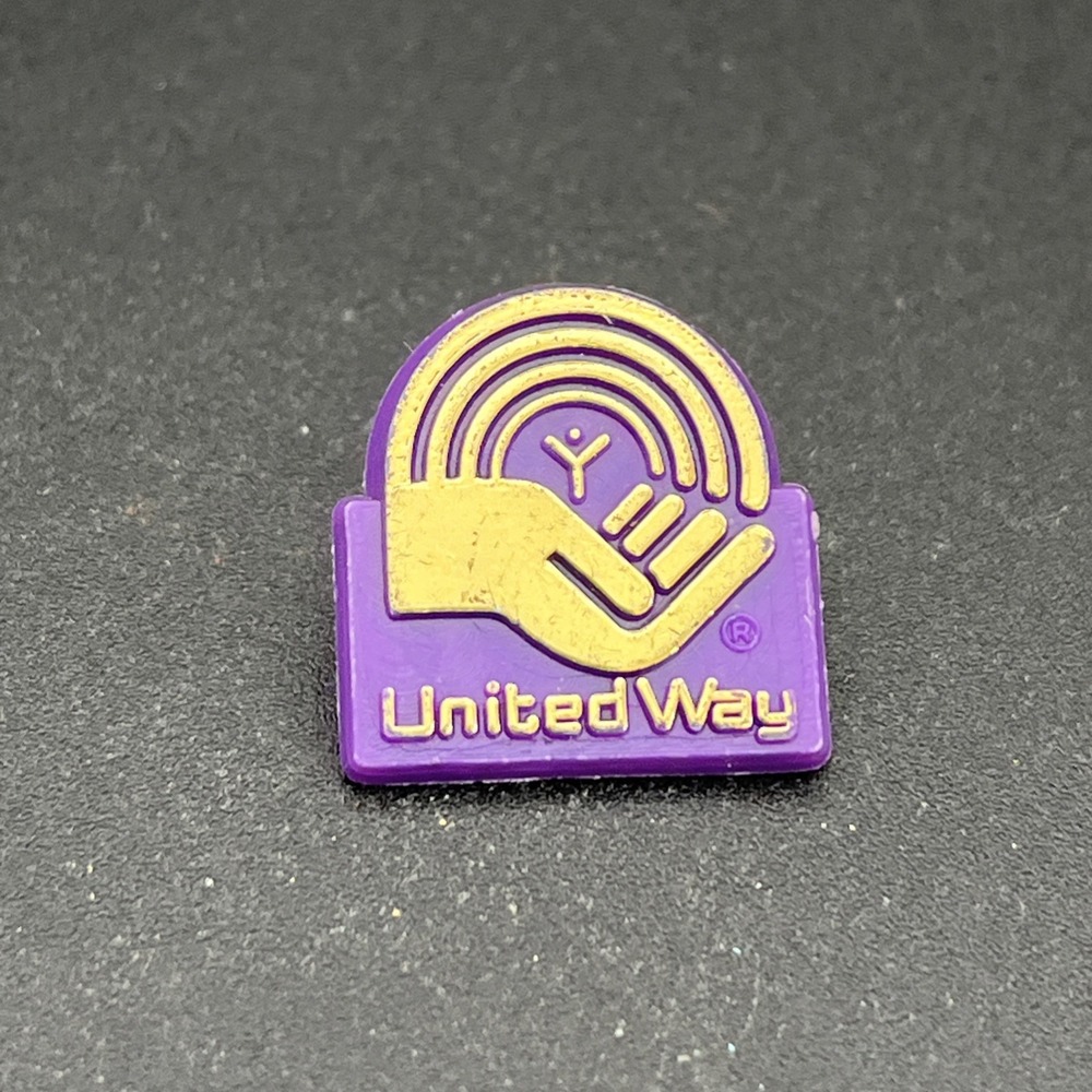 Habitat For‎ Humanity Logo United Way Purple Plastic Lapel Hat Pin